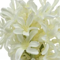 Jacinto artificial blanco flor artificial 28cm paquete de 3 piezas