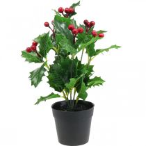 Acebo en maceta plantas artificiales Ilex artificial 26cm
