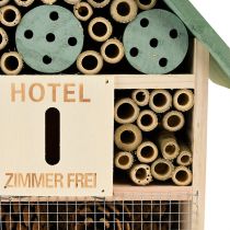 Artículo Insect Hotel Casa de insectos de madera verde natural 26,5x9x31cm