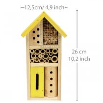 Artículo Caja nido para jardín de insectos de madera amarilla para hotel de insectos Al 26cm