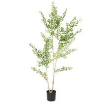 Artículo Planta artificial en maceta, 130 cm de altura, verde, decorativa.