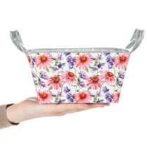 Artículo Jardinera de primavera, caja de flores, decoración metálica, 20×12,5×10cm