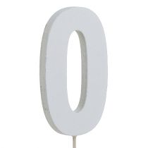 Artículo Número de aniversario "0" en el personal blanco L27cm 10pcs