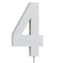 Artículo Número de aniversario "4" en el personal blanco L27cm 10pcs