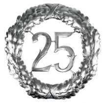 Artículo Aniversario número 25 en plata Ø40cm