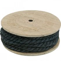 Artículo Cuerda de yute negra, cuerda decorativa, fibra de yute natural, cuerda decorativa Ø8mm 7m