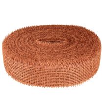 Artículo Cinta de yute, rojo-naranja, cinta de malla, yute, ecológica, terracota, 5 cm de ancho, 40 m de largo