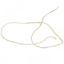 Artículo Cordón de yute blanco, bricolaje, hilo decorativo natural, cordón decorativo Ø2mm L200m