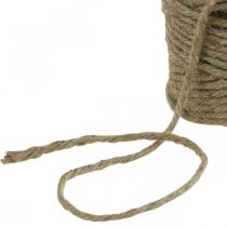 Cordón de yute natural, fibra natural, cordón decorativo Ø4mm 100m