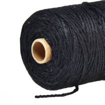 Artículo Cinta de yute cordón de yute cinta yute cinta decorativa negra Ø3mm 200m