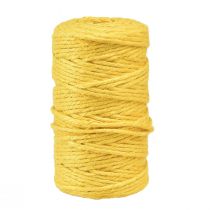 Artículo Cinta de yute cordón de yute cinta decorativa cinta de yute amarillo Ø4mm 100m