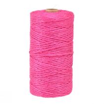 Artículo Cinta de yute cordón de yute cinta decorativa yute fucsia Ø3mm 200m