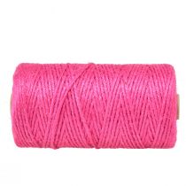 Artículo Cinta de yute cordón de yute cinta decorativa yute fucsia Ø3mm 200m