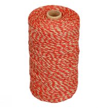 Artículo Cinta de yute cordón de yute cordón de yute rojo color natural Ø2,5mm 200m
