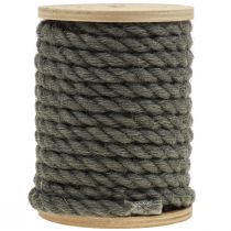 Artículo Cinta de yute cordón de yute cordón yute decoración antracita Ø7mm 5m