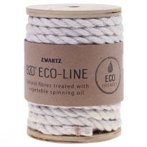 Artículo Cinta de yute cordón de yute cordón decoración de yute blanco crema Ø7mm 5m