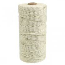 Artículo Cordón de yute, cordón de yute natural colores naturales, blanqueado Ø3mm L200m