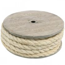 Cuerda de yute cordón decoración crema de yute fibra natural 8mm 7m