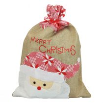 Artículo Bolsa de yute, bolsa de yute Navidad, bolsa de regalo grande 50×35cm