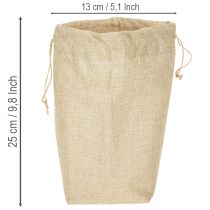 Artículo Bolsa de yute de 13,5 × 11 cm y 25 cm de alto.