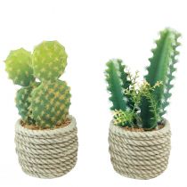 Artículo Cactus en maceta cactus artificiales surtidos 28cm 2uds