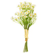 Artículo Ramo de manzanilla artificial para decoración natural y de fácil mantenimiento, 28 cm, 3 unidades.