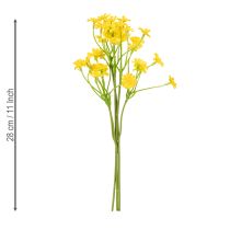 Artículo Manzanilla artificial como ramo de flores para una decoración fresca y de fácil cuidado, 28 cm, 3 piezas
