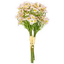 Artículo Ramo artificial de manzanilla para una decoración del hogar luminosa y de fácil mantenimiento, 28 cm, 3 piezas.
