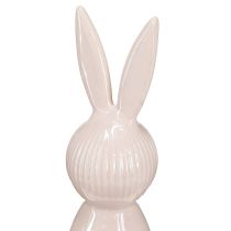 Artículo Figura decorativa de conejo de cerámica para diseño interior moderno, 22 cm.