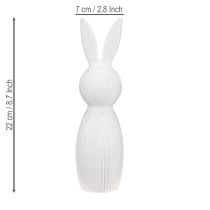 Artículo Figura de conejo sencilla como objeto decorativo para arreglos primaverales modernos, 22 cm, 2 piezas
