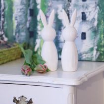 Artículo Figura de conejo sencilla como objeto decorativo para arreglos primaverales modernos, 22 cm, 2 piezas
