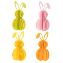Artículo Figura decorativa de conejo de fieltro para decoración de primavera, 20cm, 4 piezas