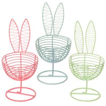 Artículo Conejo de alambre como objeto decorativo abierto para ideas modernas de primavera y Pascua, 16 cm, 3 piezas