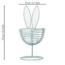 Artículo Conejo de alambre como objeto decorativo abierto para ideas modernas de primavera y Pascua, 16 cm, 3 piezas