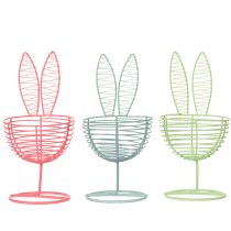 Artículo Conejo de alambre como objeto decorativo abierto para ideas modernas de primavera y Pascua, 16 cm, 3 piezas
