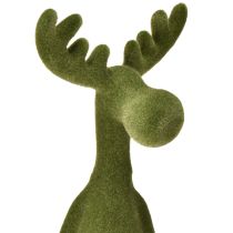 Artículo Taburete con borde de alce, asiento decorativo, verde, alto 31 cm, 2 piezas