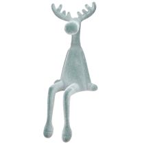 Artículo Alce con borde decorativo, altura 31 cm, gris, 3 piezas