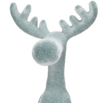 Artículo Alce con borde decorativo, altura 31 cm, gris, 3 piezas