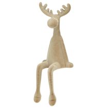 Artículo Borde flocado de alce marrón 31 cm 3 piezas