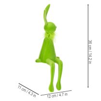 Artículo Figura decorativa de conejito de Pascua para estantería, para decoraciones festivas de primavera en la casa, 36 cm, 2 unidades