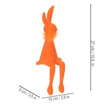 Artículo Figura de conejo de Pascua sentado para estante, ideal para Pascua y primavera, 27 cm, 2 piezas