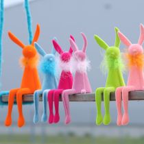 Artículo Figura de conejo de Pascua sentado para estante, ideal para Pascua y primavera, 27 cm, 2 piezas