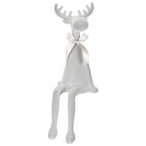 Artículo Figura navideña de reno de patas largas, para colocar sobre estante, 54 cm.