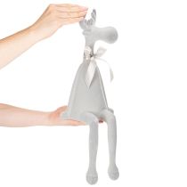 Artículo Figura navideña de reno de patas largas, para colocar sobre estante, 54 cm.