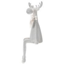 Artículo Figura navideña de reno de patas largas, para colocar sobre estante, 54 cm.