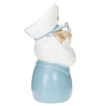 Artículo Figura de capitán, decoración marítima con gafas y sombrero, 16 cm.