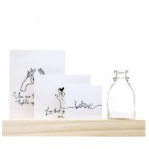 Tarjetero madera Portafotos madera mini florero 25×7,5×12cm