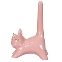 Artículo Figura decorativa de gato, decoración ideal para dormitorio y baño, 14 cm, 2 piezas.