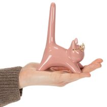 Artículo Figura decorativa de gato, decoración ideal para dormitorio y baño, 14 cm, 2 piezas.