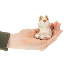 Artículo Figuras decorativas de gato de cerámica, divertidas figuras de animales para decorar el salón, 8 cm, 4 piezas